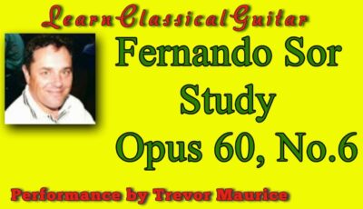 Fernando Sor Guitar Lesson in C Major