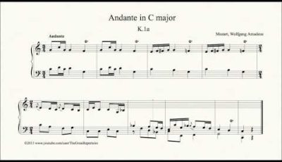 Mozart – Andante in C Major, K. 1a